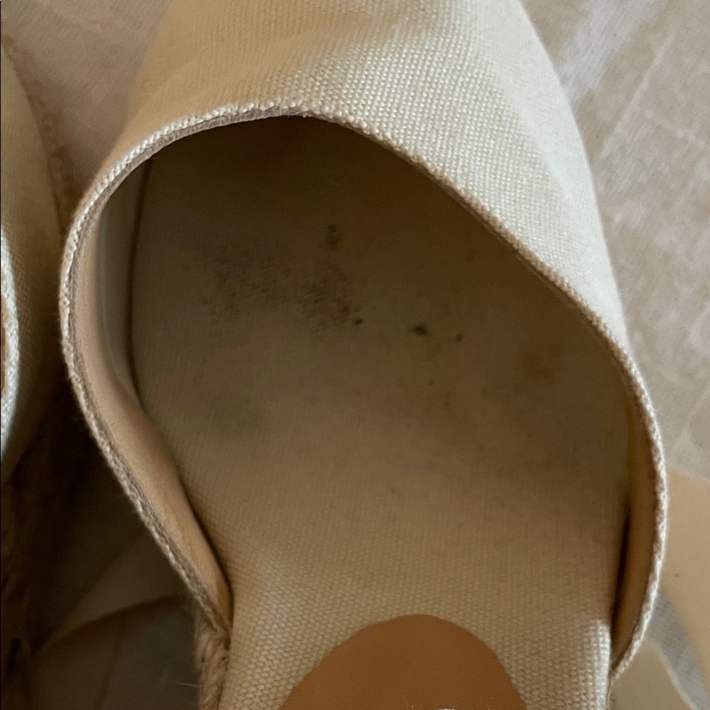 Elegant Cream Espadrille Wedge Sandals EU 38 US 7.5 - Picture 12 of 15